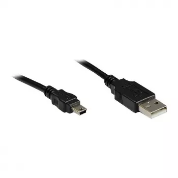 GoodConnections USB 2.0 A > Mini-B 5-pin (ST-ST) 1m adaptérový kábel čierny