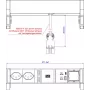 Bachmann DESK 2 zásuvková lišta, 2x CH typ J (T13), USB-A a USB-C, čierna