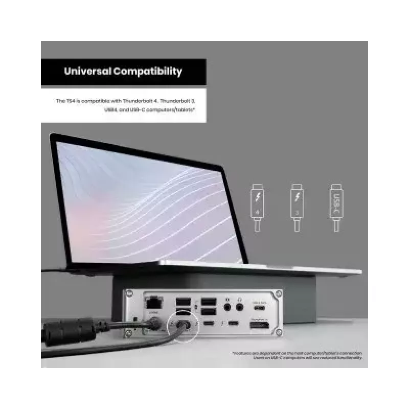 CalDigit TS4 sivý USB hub 98W Power Delivery 100000 Mbit/s Ethernet
