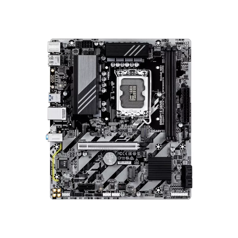 Základná doska GIGABYTE B860M E GEN5 LGA1851 pre Intel Core Ultra, DDR5 až do 8800 MHz (O.C.), 2x PCIe 4.0 M.2, 1GbE