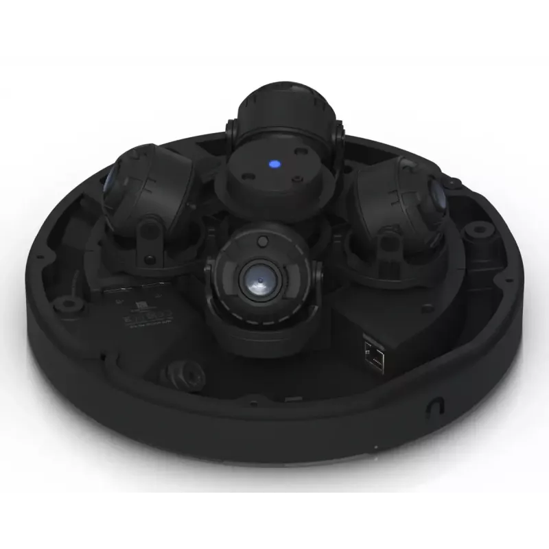 IP bezpečnostná kamera UBIQUITI AI Multi Sensor 4 – dome, stropná montáž, 3840×2160, 360° zorné pole, káblová, čierna