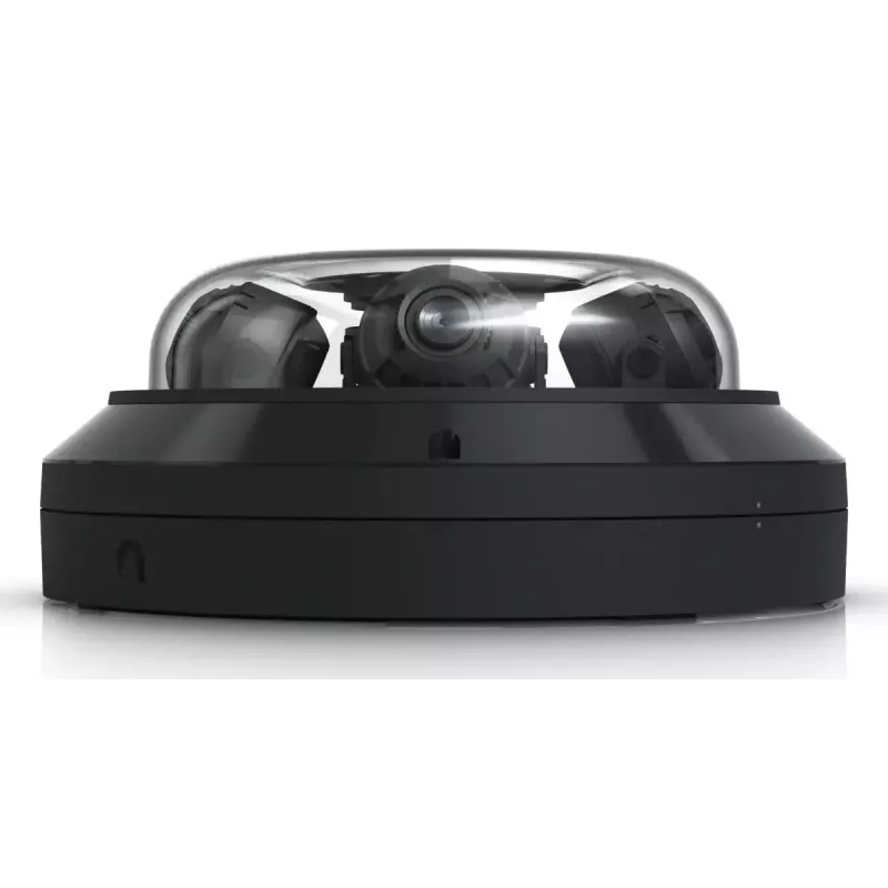 IP bezpečnostná kamera UBIQUITI AI Multi Sensor 4 – dome, stropná montáž, 3840×2160, 360° zorné pole, káblová, čierna