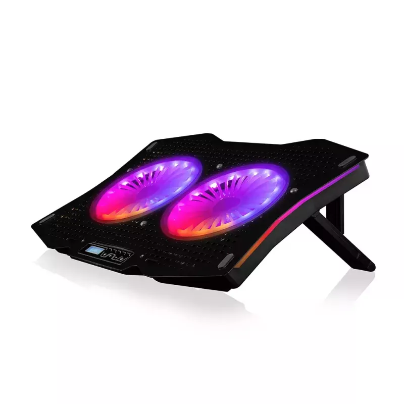 Chladiaci podložka Modecom MC-CF18 RGB 45,7 cm 2 ventilátory čierna