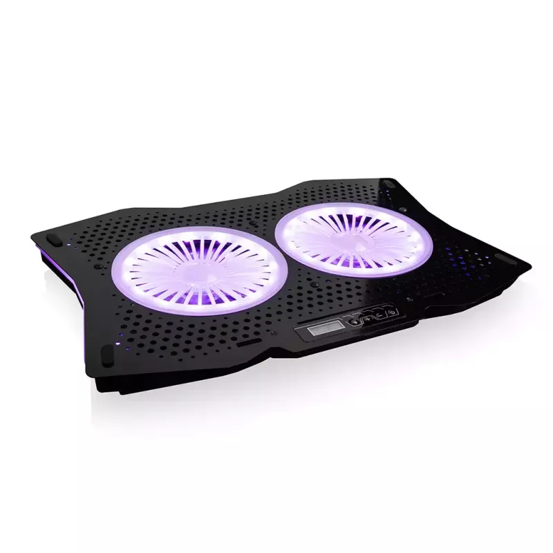 Chladiaci podložka Modecom MC-CF18 RGB 45,7 cm 2 ventilátory čierna