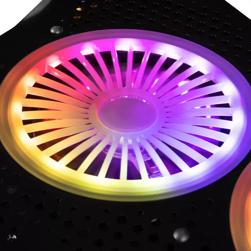 Chladiaci podložka Modecom MC-CF18 RGB 45,7 cm 2 ventilátory čierna