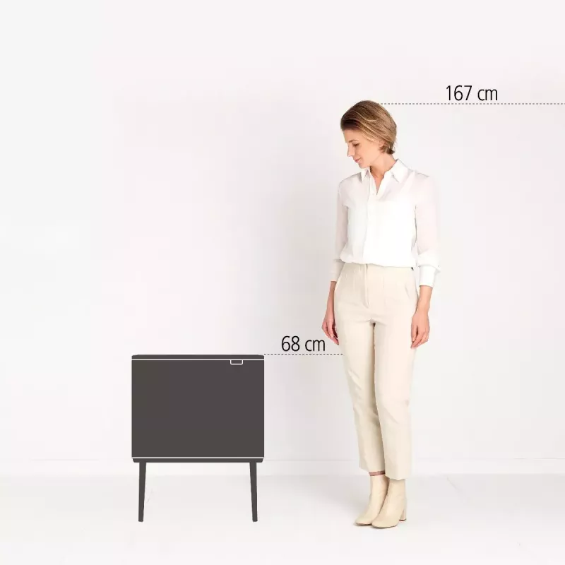 Brabantia Bo Touch Bin 34 L 2 koše béžová šírka 540 mm hĺbka 312 mm výška 680 mm