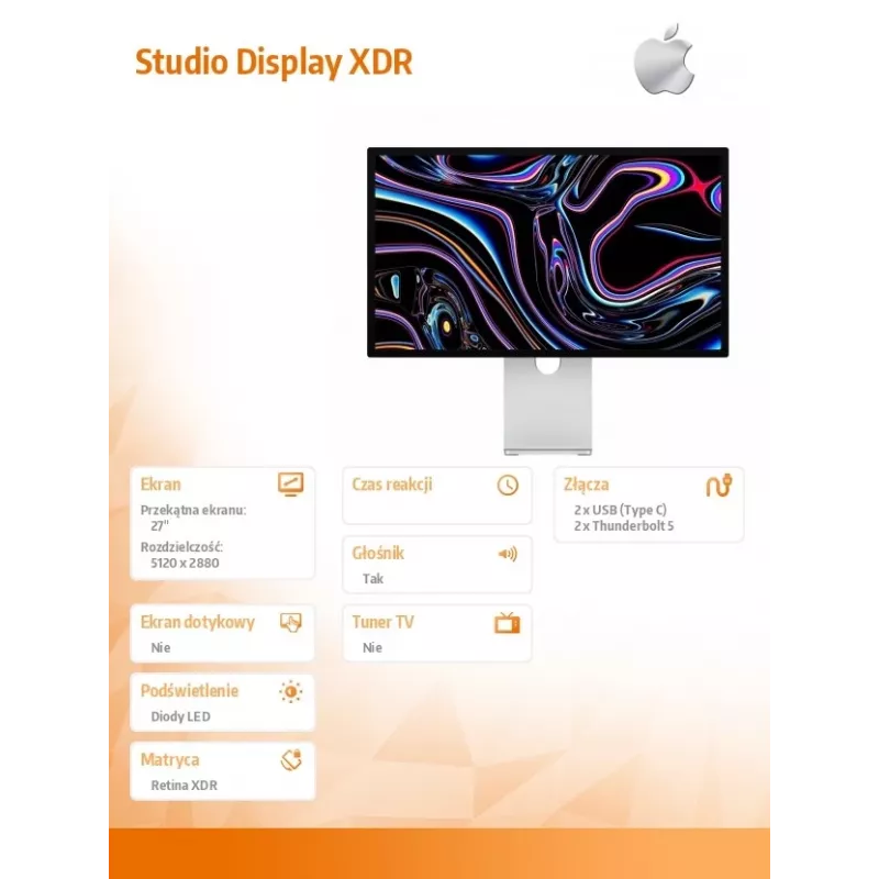 Monitor Apple Studio Display XDR s nano-texturovaným sklom, naklápacím a výškovo nastaviteľným stojanom