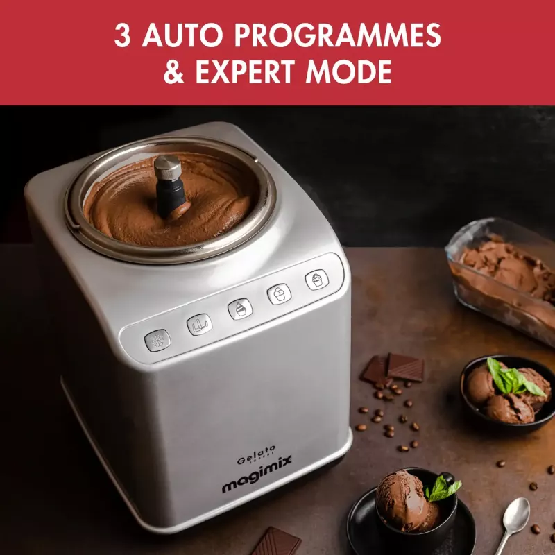 Magimix Gelato Expert Kompresorový stroj na zmrzlinu, 2 L, 180 W, nehrdzavejúca oceľ