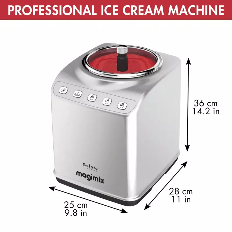 Magimix Gelato Expert Kompresorový stroj na zmrzlinu, 2 L, 180 W, nehrdzavejúca oceľ