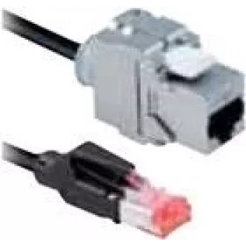 Bachmann 918.034 prepojovací kábel Cat6a STP, 5 m, čierny, RJ-45