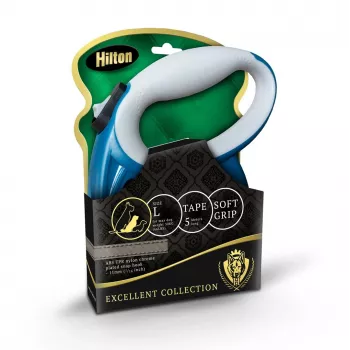 Vodítko na vodítku Hilton Smart Dog Tape L – tmavomodro-sivá, 5 m, pre psy do 30 kg