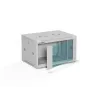 Nástenný 19-palcový rack skriňa A-LAN ALANTEC 6U 600x450 mm, oceľ, dvere z tvrdeného skla, uzamykateľná, sivá