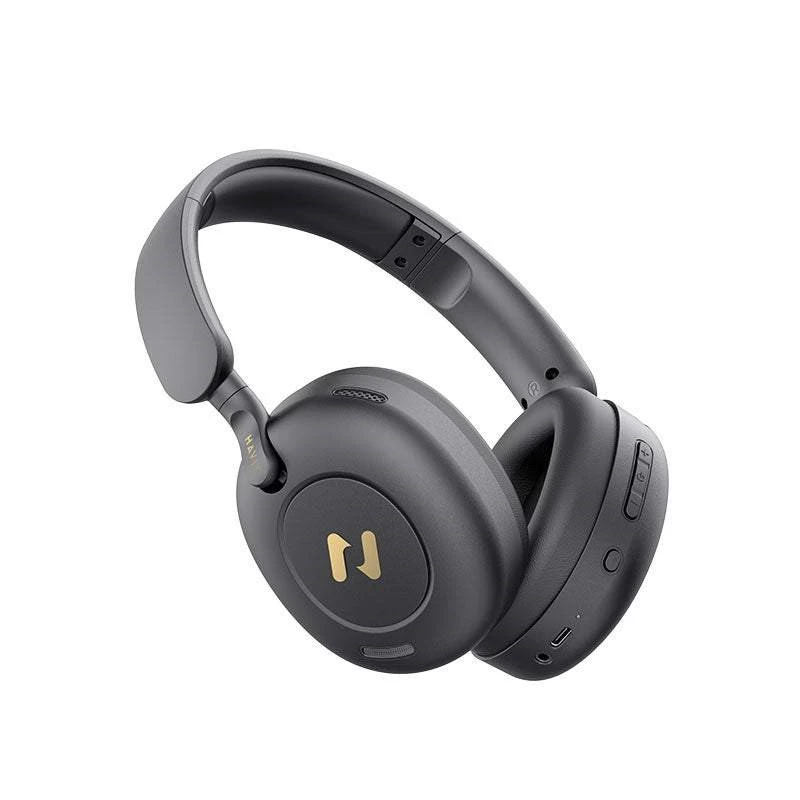 Cez uši Bluetooth slúchadlá HAVIT H655BT PRO — bezdrôtový zvuk, vstavaný mikrofón, čierna