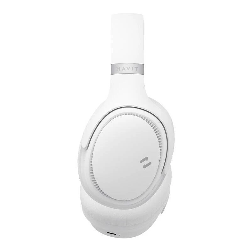 Bezdrôtové Bluetooth slúchadlá HAVIT H630BT — na uši, Bluetooth, integrovaný mikrofón, biela