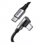 Kábel USB-C na USB-C UGREEN 70645 — USB 2.0, 2 m, čierny/sivý