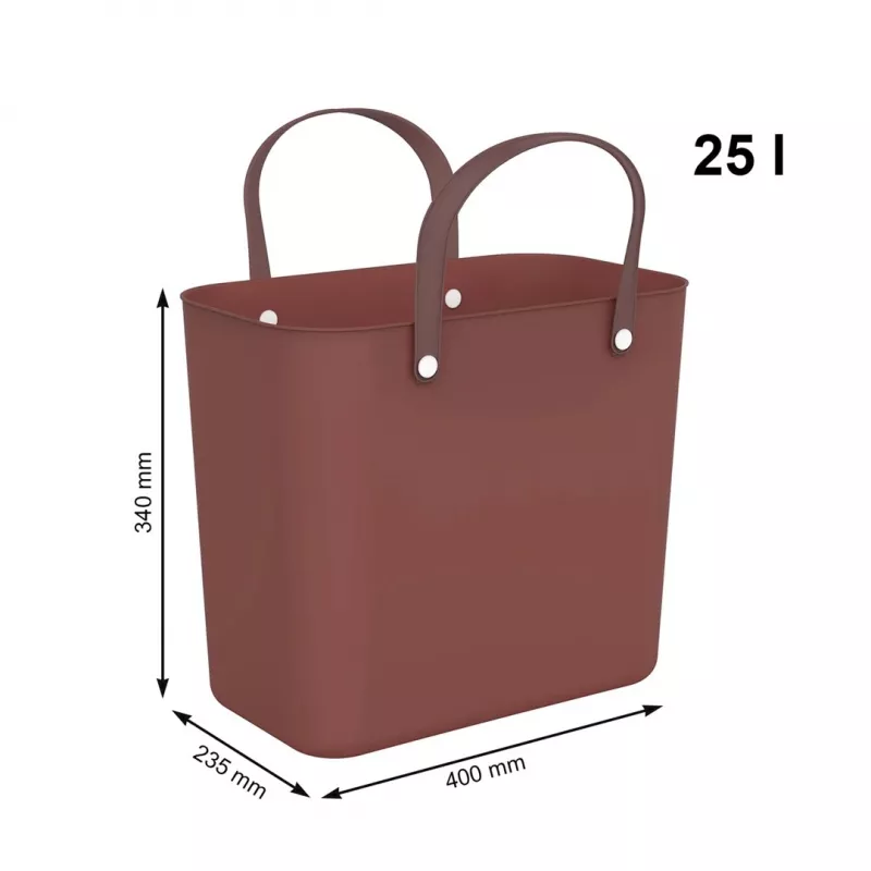 Rotho Multibag Albula Style 25L koš na bielizeň, železná červená