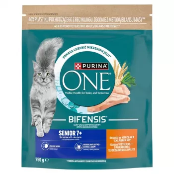 Purina Nestlé Purina ONE krmivo pre mačky 7+ s kuracím mäsom a celozrnnými obilninami 750 g