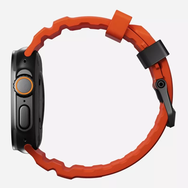 NOMAD Rocky Point remienok pre Apple Watch 46/49 mm, FKM a titán, Magma/Black Hardware