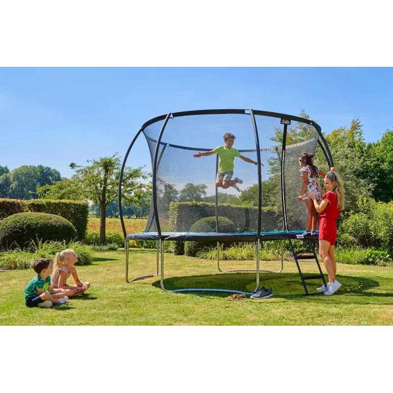 Vonkajšia trampolína Salta Cosmos 427 cm — model 5263A, čierna, okrúhla so záchytnou sieťou