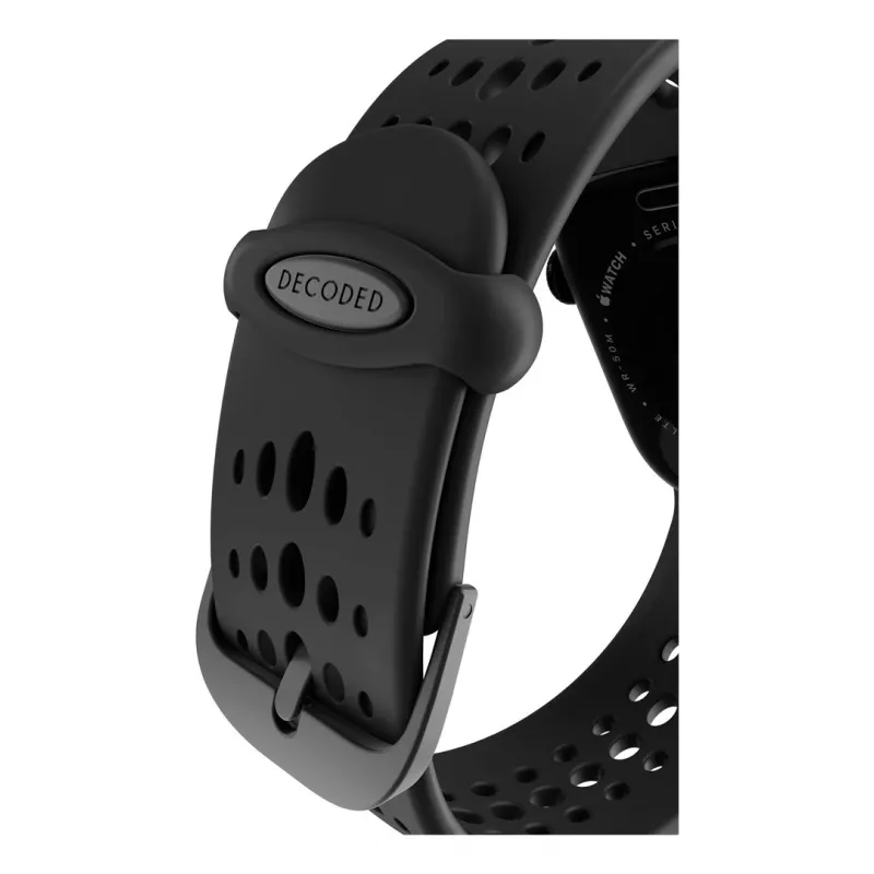 Decoded Silicone Ares O Band - silikónový remienok pre Apple Watch 40/42 mm (čierny)