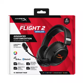 Bezdrôtový herný headset HyperX Cloud Flight 2 — okolo uší, čierny