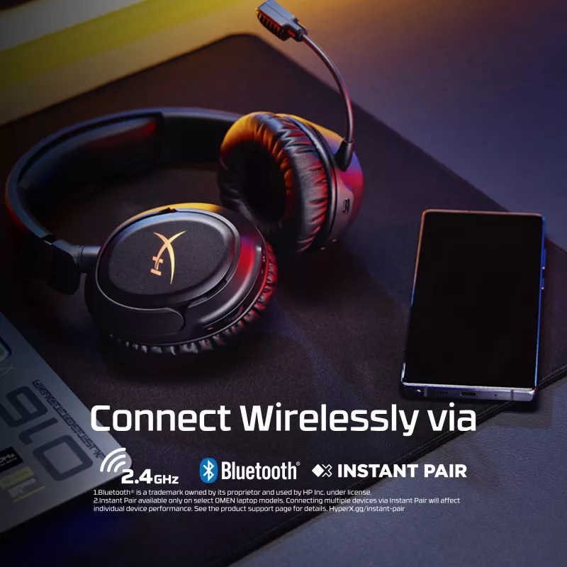 Bezdrôtový herný headset HyperX Cloud Flight 2 — okolo uší, čierny
