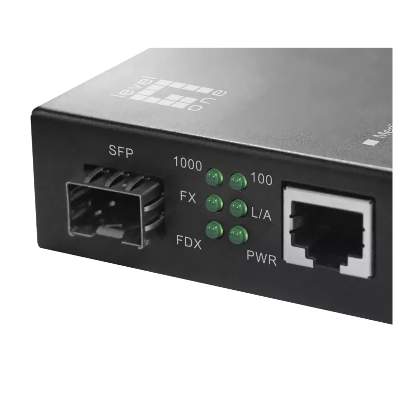 LevelOne RJ45 na SFP gigabitový mediálny konvertor, PoE PSE