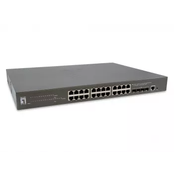 LevelOne GTP-2871 sieťový switch Managed L3 Gigabit Ethernet (10/100/1000) Power over Ethernet (PoE) sivý