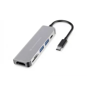Conceptronic DONN02G dokovacia stanica/replikátor portov pre notebook USB 3.2 Gen 1 (3.1 Gen 1) Type-C hliník