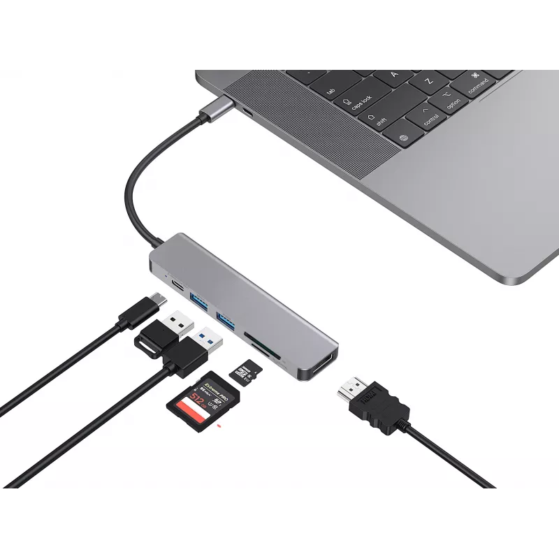 Conceptronic DONN02G dokovacia stanica/replikátor portov pre notebook USB 3.2 Gen 1 (3.1 Gen 1) Type-C hliník