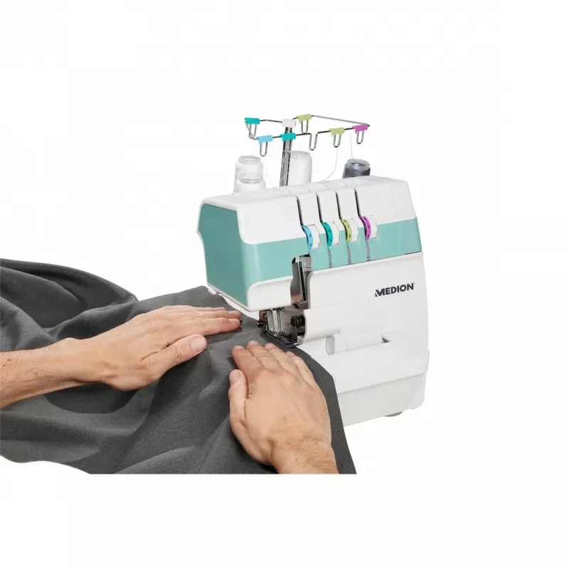 Medion Life Overlock SO90 šijací stroj (MD19169), tyrkysová/biela