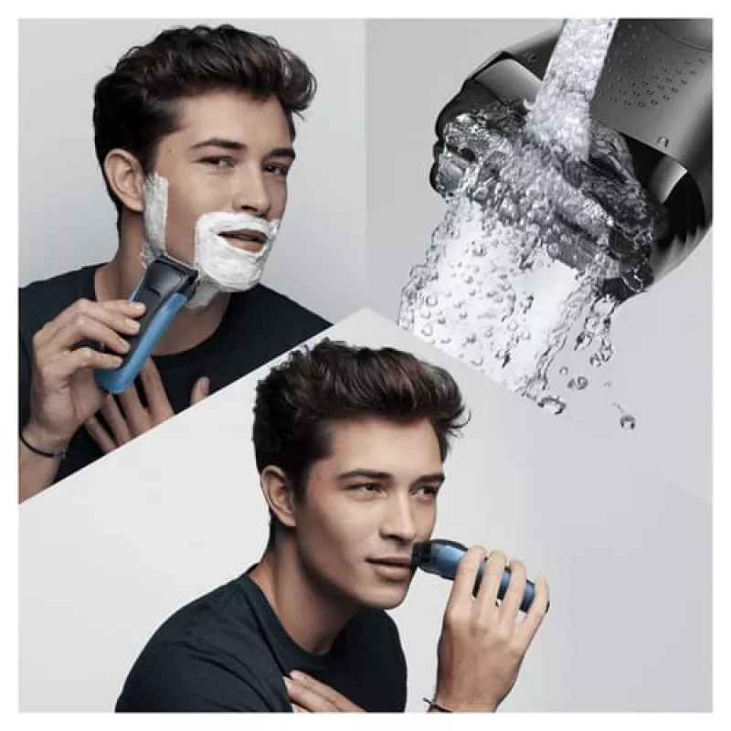Braun Series 3 310s fóliový holiaci strojček zastrihávač čierny, modrý