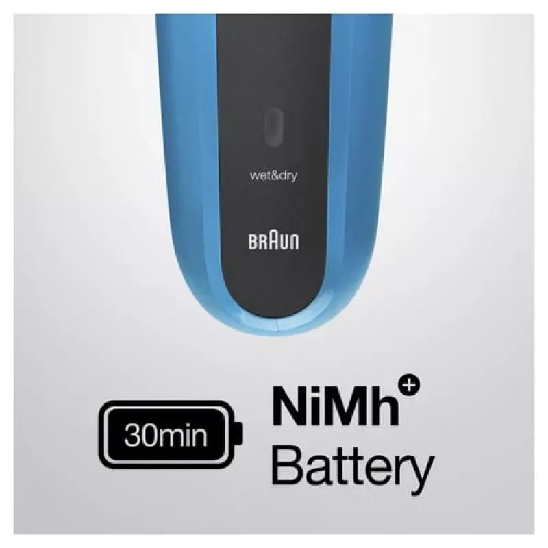 Braun Series 3 310s fóliový holiaci strojček zastrihávač čierny, modrý