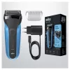 Braun Series 3 310s fóliový holiaci strojček zastrihávač čierny, modrý