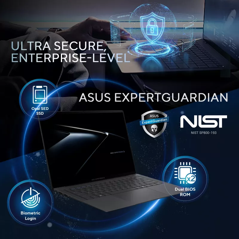 ASUS ExpertBook Ultra B9406CAA-TH0579X Copilot+ PC Intel Core Ultra 7 356H notebook 35,6 cm (14 inch) WQXGA+ 32 GB LPDDR5x-SDRAM 1 TB SSD Wi-Fi 7 (802.11be) Windows 11 Pro US International sivý