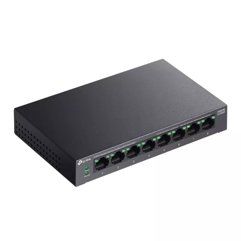 TP-Link LiteWave 8-portový gigabitový desktopový switch s 8-port PoE+