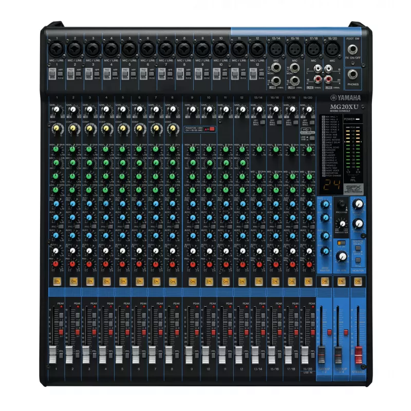 Yamaha MG20XU audio mixpult 20 kanálov čierny