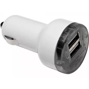 Sandberg auto nabíjačka Dual 1000+2400mA, auto, zapaľovač cigariet, 5 V, biela