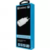 Sandberg mini AC nabíjačka USB 1A EU, interiér, AC, 5 V, čierna, biela