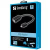 Sandberg OTG adaptér MicroUSB M - USB F, Micro-USB B, USB A, USB 2.0, konektor samec/konektor samica, 0,48 Gbit/s, čierny