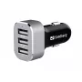 Sandberg Multi Car Charger 3xUSB, auto, zapaľovač cigariet, USB, 5 V, čierna, strieborná
