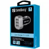 Sandberg Multi Car Charger 3xUSB, auto, zapaľovač cigariet, USB, 5 V, čierna, strieborná