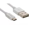 Sandberg MicroUSB obojstranný kábel 1m, 1 m, USB A, Micro-USB A, strieborný, biely