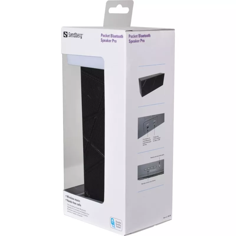 Sandberg Pocket Bluetooth Speaker Pro, 2.0 kanály, 6 W, 100–20000 Hz, bezdrôtový, 3.0+HS, 2,4–2,4835 GHz
