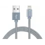 Sandberg Excellence Lightning sivá 1m, 1 m, Lightning, USB A, sivá, rovný, rovný