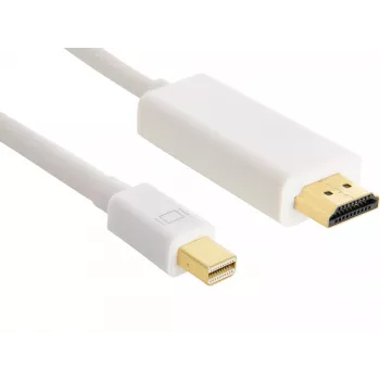 Sandberg kábel MiniDP > HDMI 1,5 m, 1,5 m, Mini DisplayPort, HDMI, konektor samec, konektor samec, biely