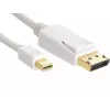 Sandberg DP-MiniDP 1.2 4K M-M 2m, 2 m, DisplayPort, Mini DisplayPort, konektor samec, konektor samec, biela