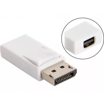 Sandberg DisplayPort > MiniDP konvertor, DisplayPort, Mini DisplayPort, biela