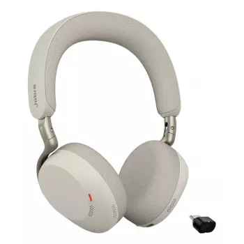 Jabra Evolve3 75 MS Link390c Headset, Warm Grey