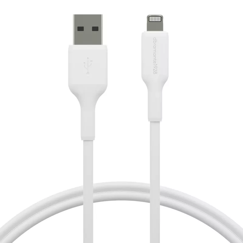 dbramante1928 re-charge - kábel 1 m USB-A na Lightning - W, 1 m, USB A, USB 2.0, 0,48 Gbit/s, biely